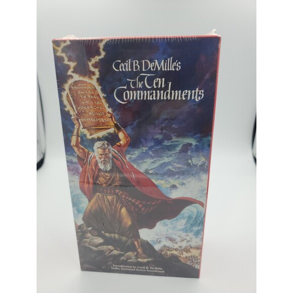 Media | The Ten Commandments Vhs 199 Charlton Heston New Factory Sealed ...